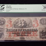 3 Dollar Florida Note 1863 Civil War