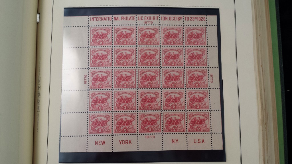 1926 Scott 630 White Plains Stamp Souvenir Sheet