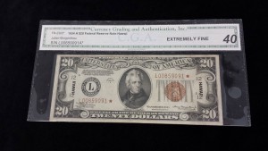 1934 A $20 Federal Reserve Note-Hawaii 