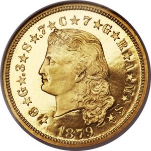 1879 Coiled Hair $4 PF Four Dollar Stella